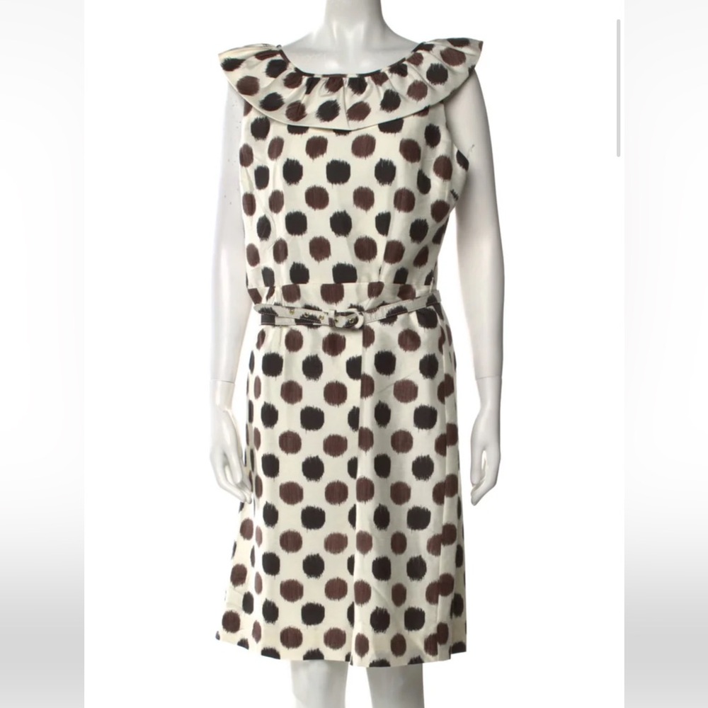 Kate Spade Belted Silk Knee-Length Dress